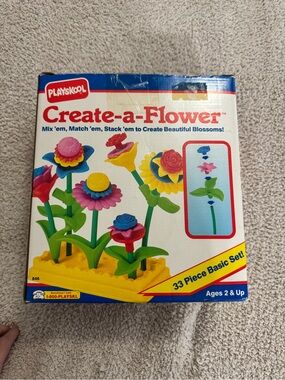 Playskool Create-a-Flower 33-Piece Basic Set MPN 846 Vintage 1992